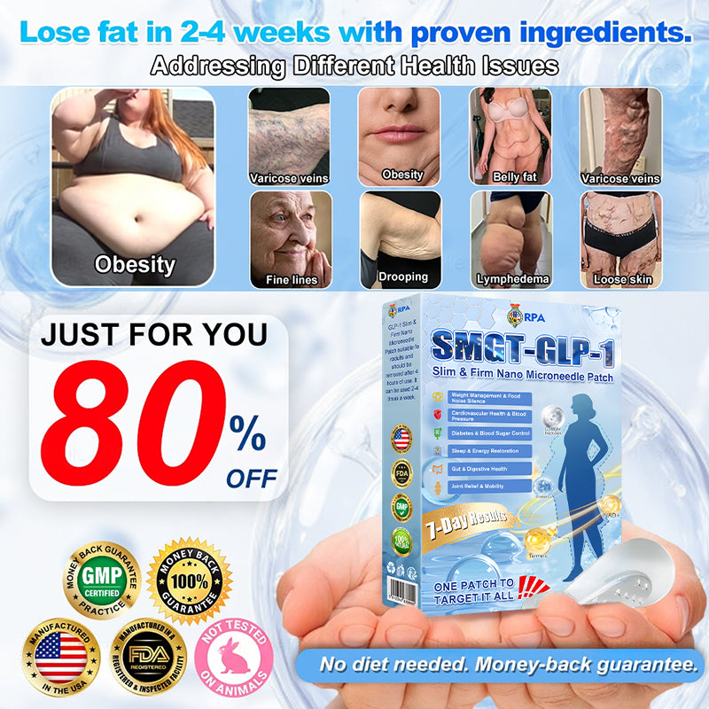 FDA Official Store | Rpaweightloss GLP-1 Slim & Firm Nano Microneedle Patch with Collagen, Turmeric & Matrixyl 3000丨Obesity, Cardiovascular Disease, Diabetes, Sleep Apnea, Joint Problems and More