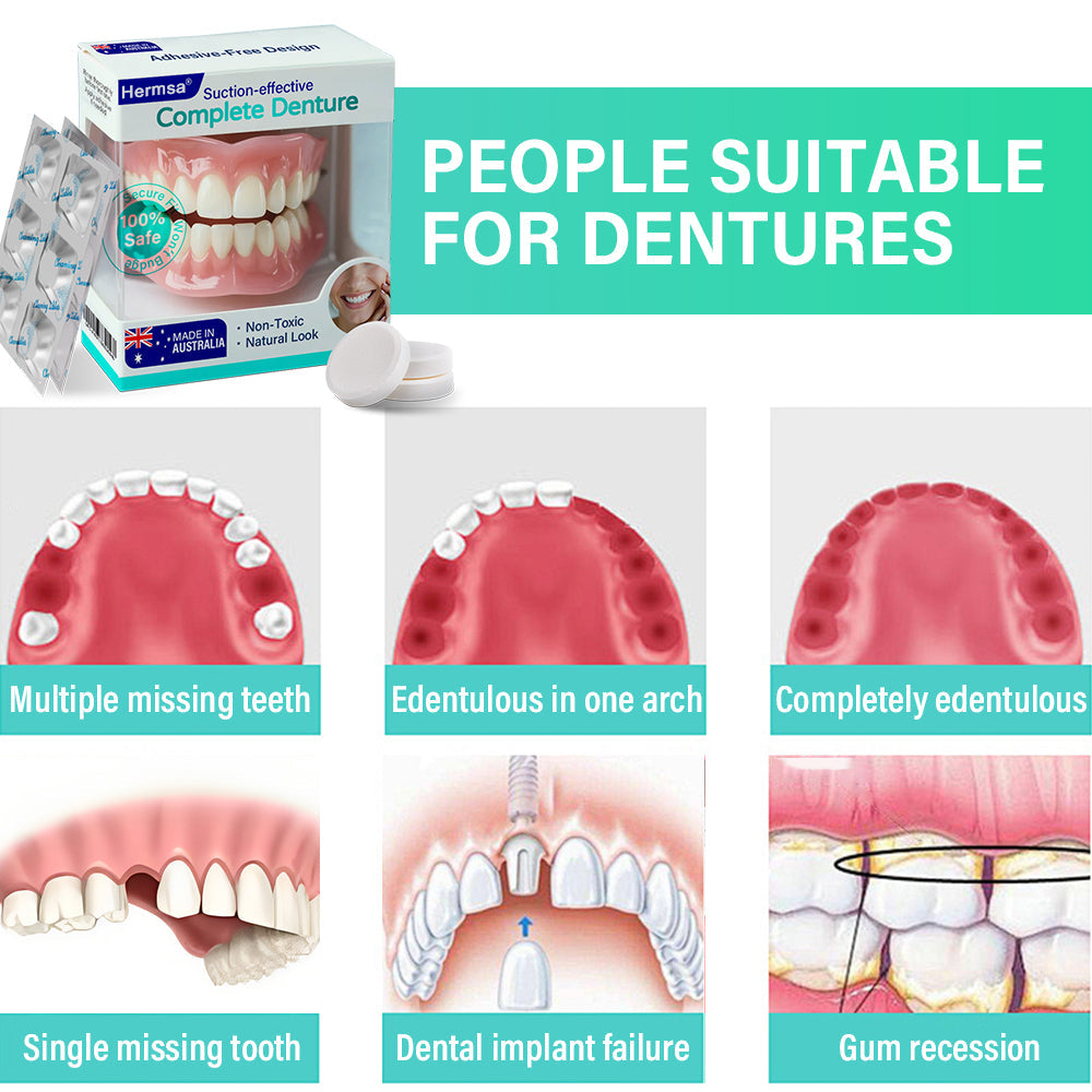 ✅ Made and Shipped from Australia | Hermsa® Suction-fit Complete Denture🍀