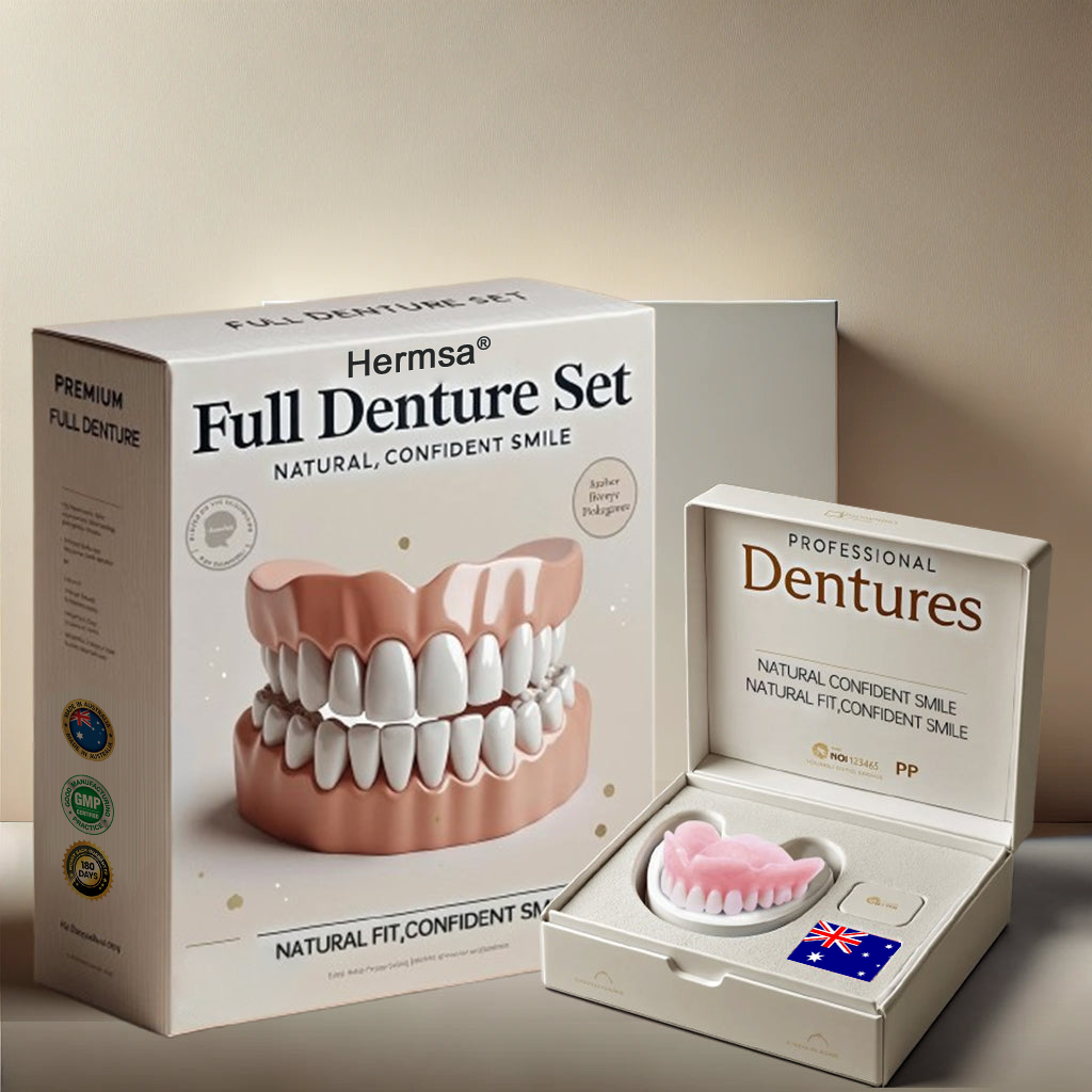 Hermsa®-🦷Advanced Customized Full Denture Set🦷 (⏰Limited time discount last 30 minutes⏰)