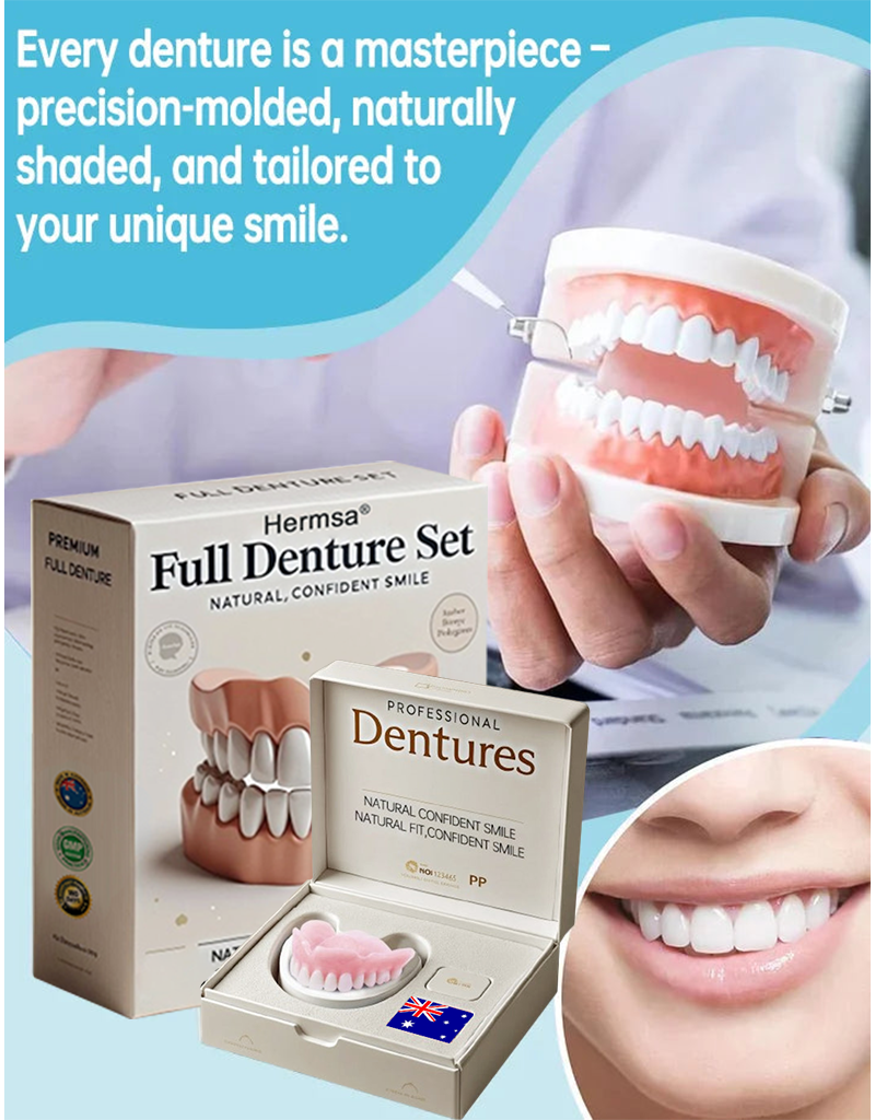 Hermsa®-🦷Advanced Customized Full Denture Set🦷 (⏰Limited time discount last 30 minutes⏰)