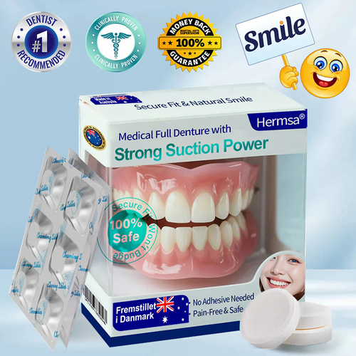 ✅ Made and Shipped from the AUS🍀Hermsa® Medical Full Denture with Strong Suction