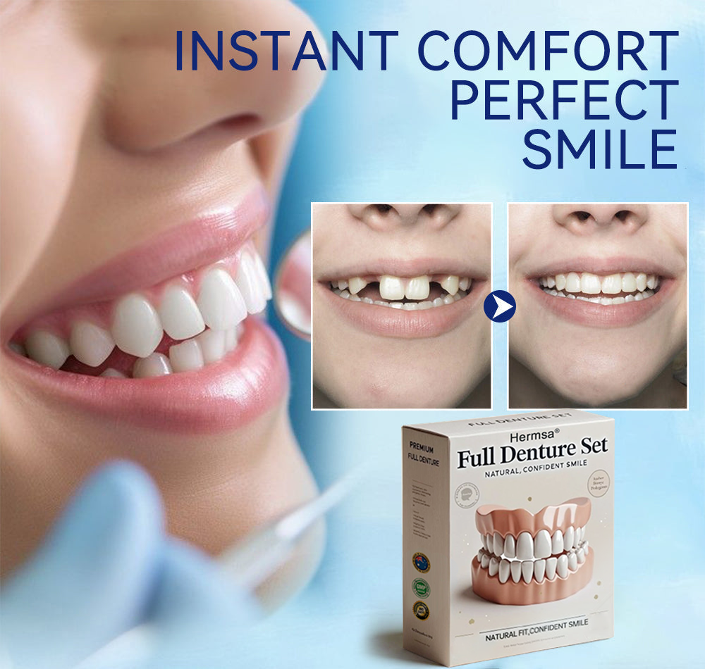Hermsa®-🦷Advanced Customized Full Denture Set🦷 (⏰Limited time discount last 30 minutes⏰)