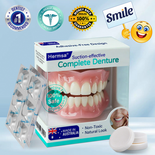 ✅ Made and Shipped from Australia | Hermsa® Suction-fit Complete Denture🍀