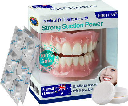 ✅ Made and Shipped from the AUS🍀Hermsa® Medical Full Denture with Strong Suction