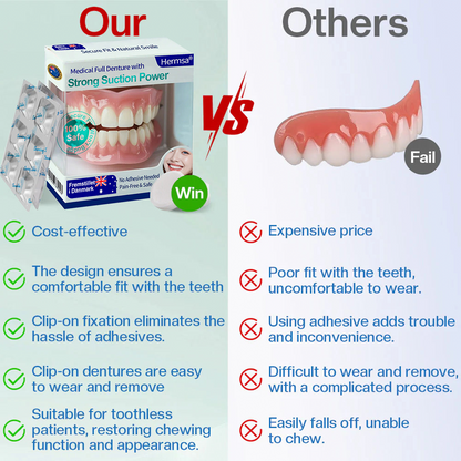 ✅ Made and Shipped from the AUS🍀Hermsa® Medical Full Denture with Strong Suction
