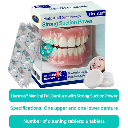 ✅ Made and Shipped from the AUS🍀Hermsa® Medical Full Denture with Strong Suction